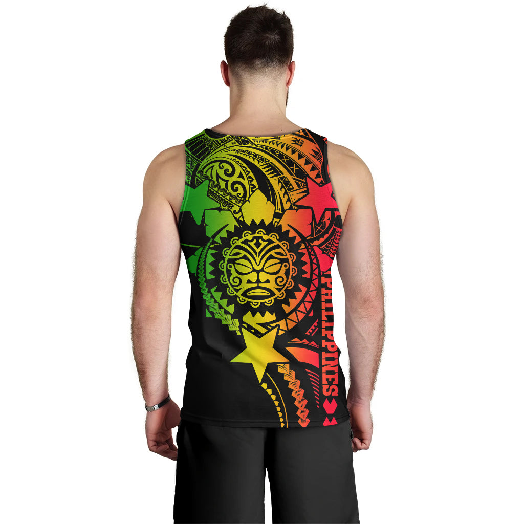 Philippines Filipinos Tank Top - Proud To Be Filipino Tribal Sun Batok Reggae Style