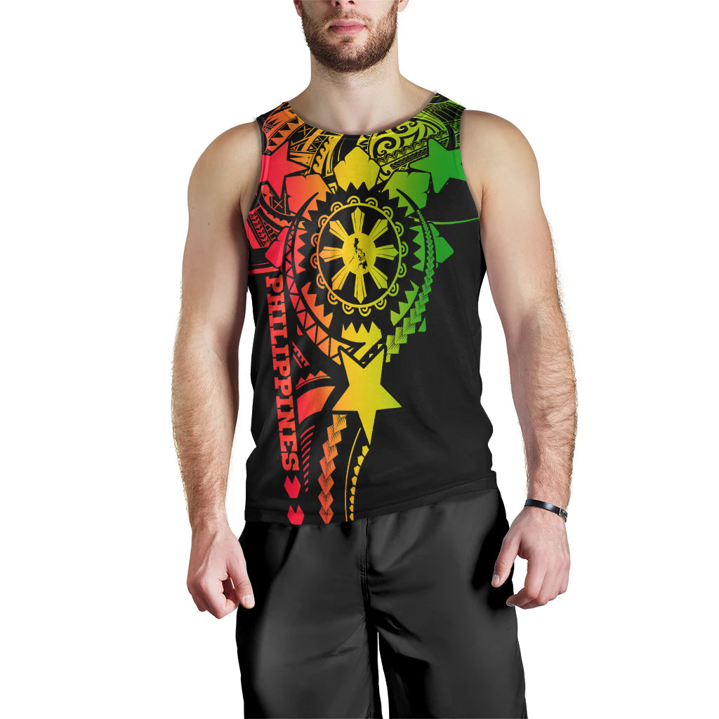 Philippines Filipinos Tank Top - Proud To Be Filipino Tribal Sun Batok Reggae Style