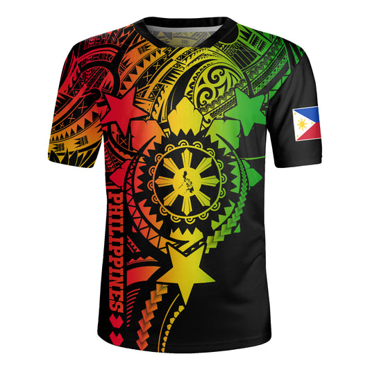 Philippines Filipinos Rugby Jersey - Proud To Be Filipino Tribal Sun Batok Reggae Style