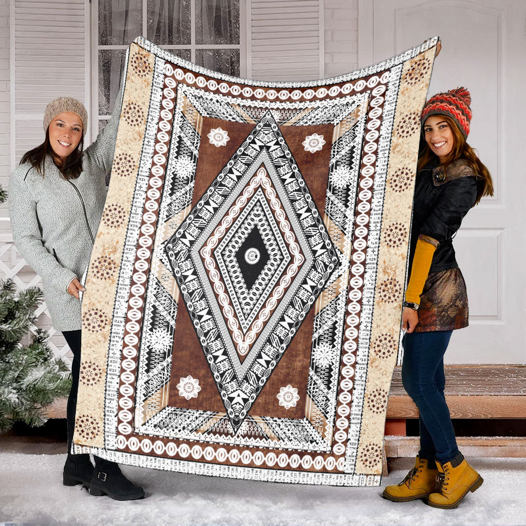 Fiji Premium Blanket Tapa Design