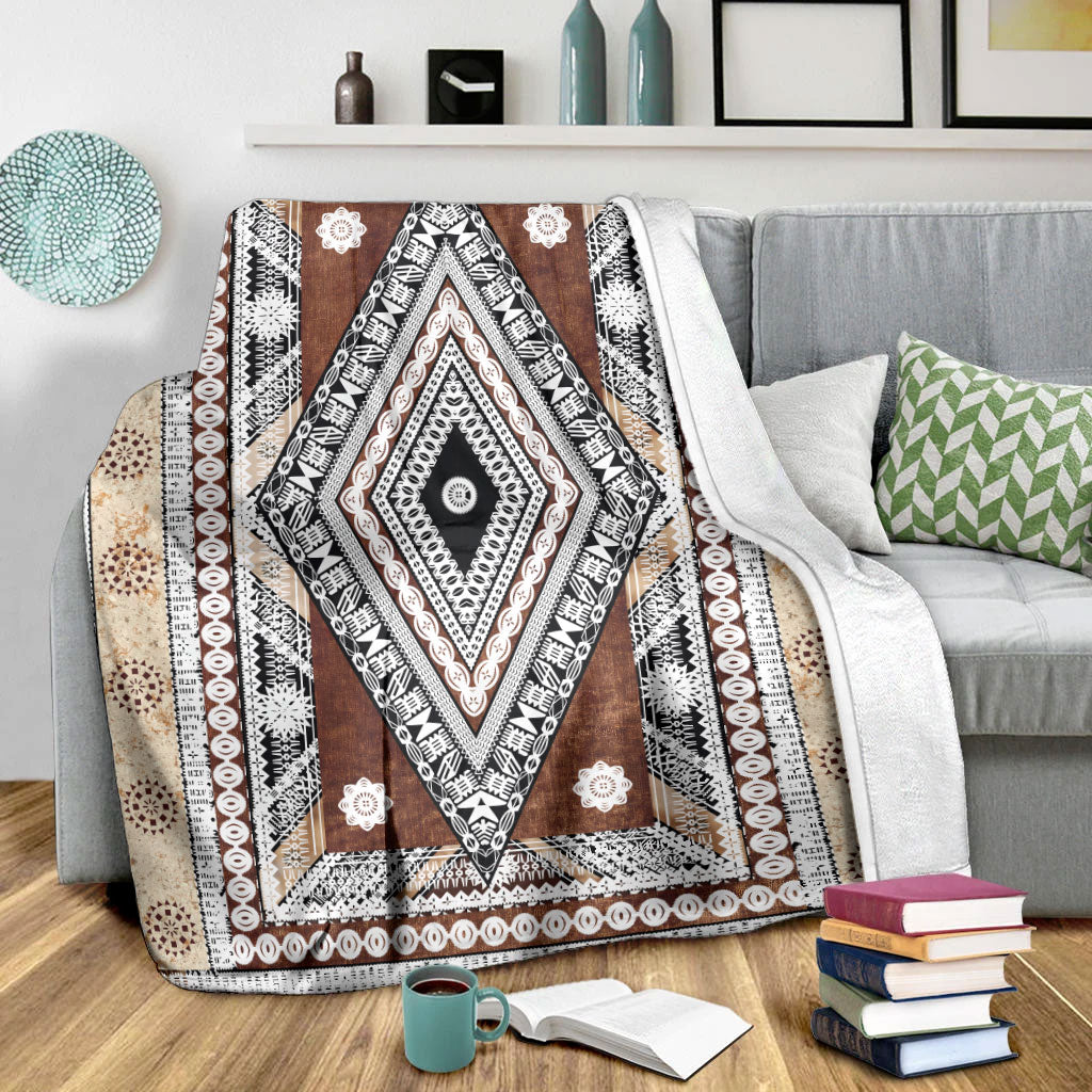 Fiji Premium Blanket Tapa Design
