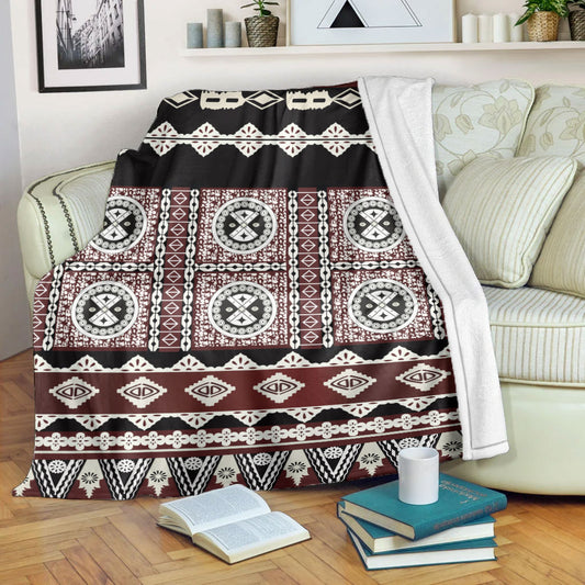 Fiji Premium Blanket Tapa Bula Pattern