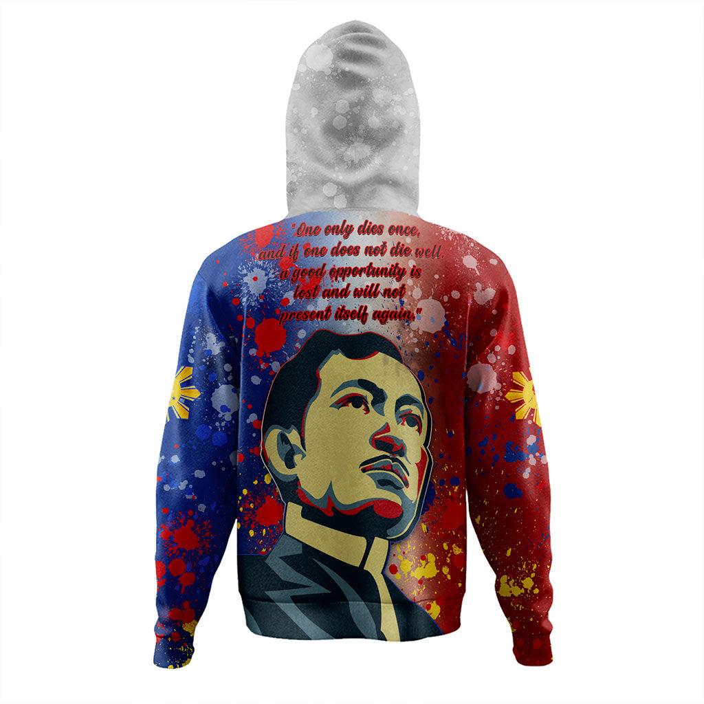 Philippines Filipinos Hoodie Rizal Monument On Rizal Day Background Texture Brush Style