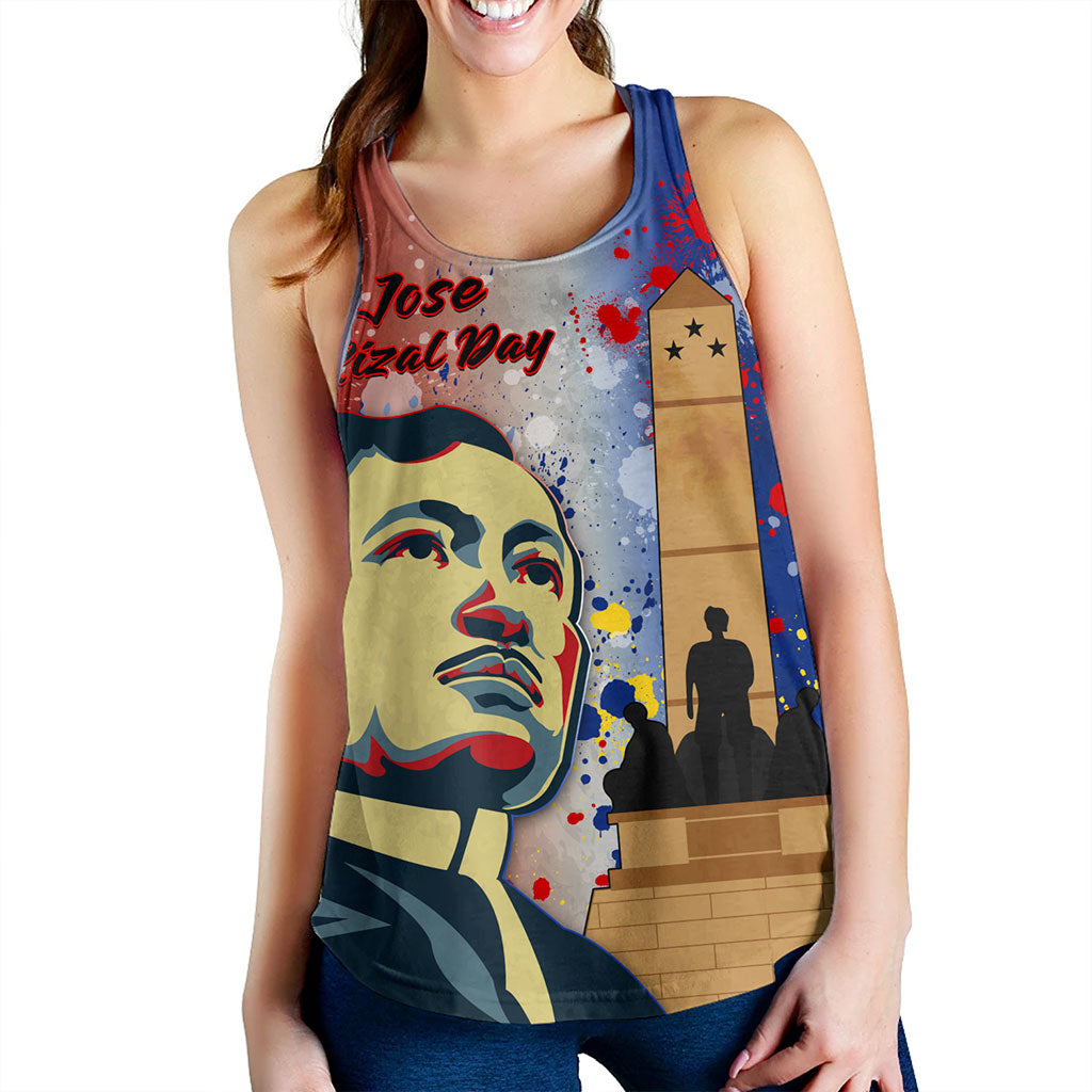 Philippines Filipinos Women Tank Rizal Monument On Rizal Day Background Texture Brush Style