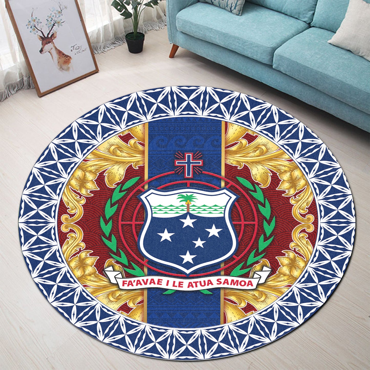 Samoa Round Rugs Royal Vinatge Style