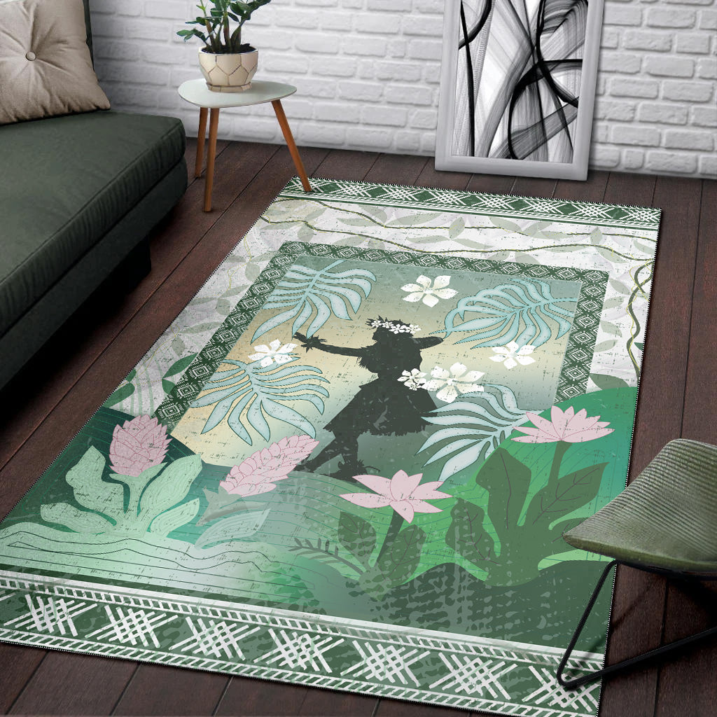 Hawaii Area Rug Hawaii Girl Hula Dancers With Tropical Flowers