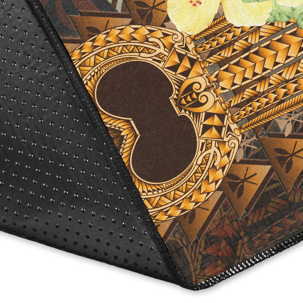 Hawaii Area Rug Ikaika Hawaiian With Hibiscus Flowers Retro Style