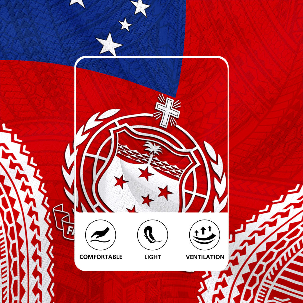 Samoa Rugby Jersey Flag Tribal Tatau Pattern