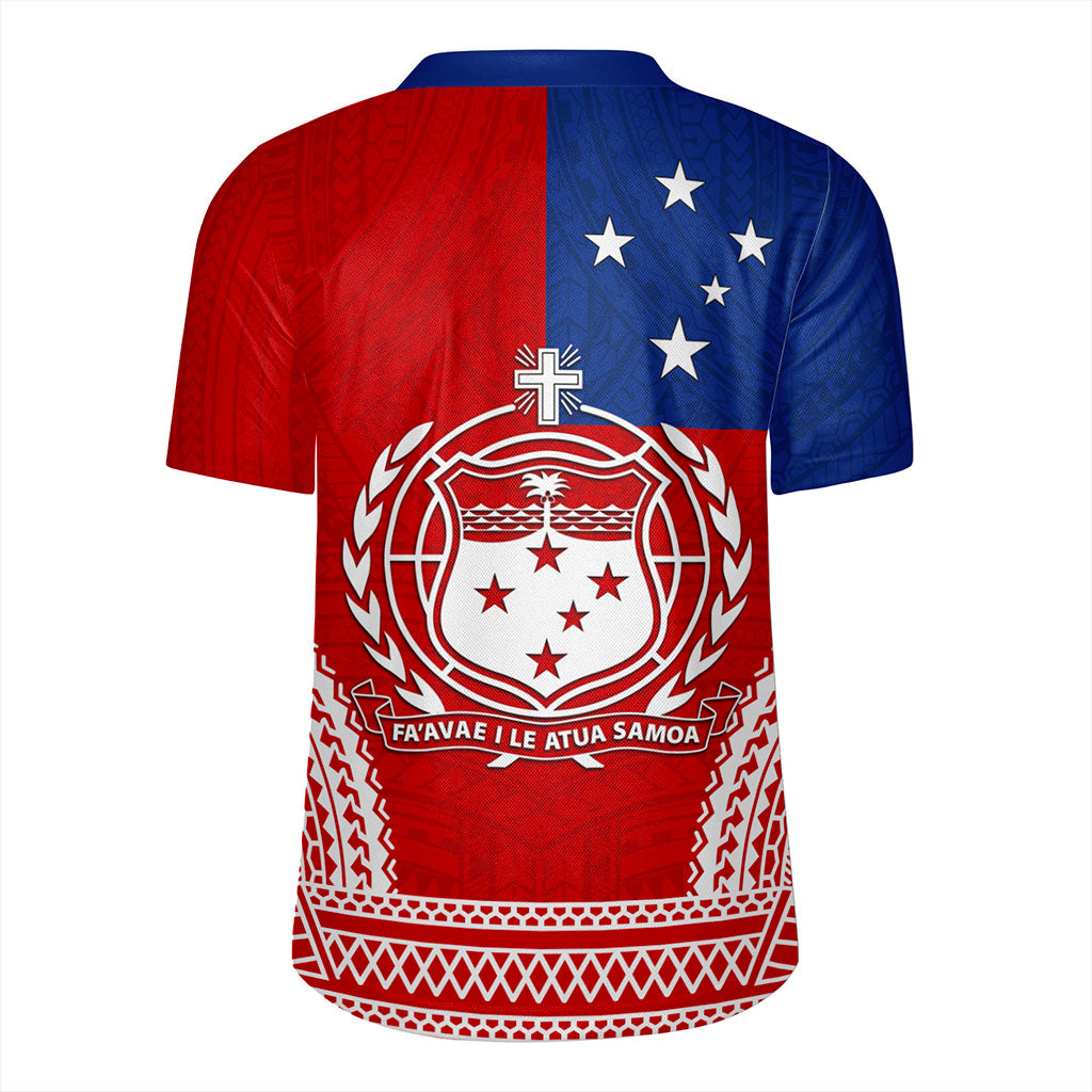 Samoa Rugby Jersey Flag Tribal Tatau Pattern