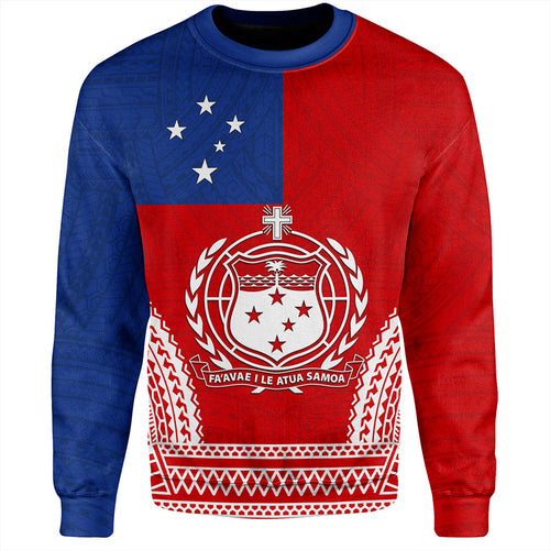 Samoa Sweatshirt Flag Tribal Tatau Pattern