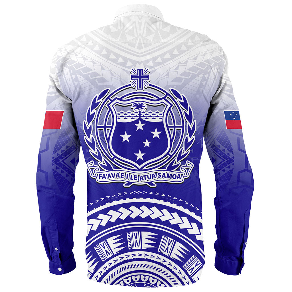 Samoa Long Sleeve Shirt Polynesian Tribal Island Design