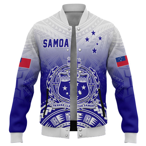 Samoa Baseball Jacket Polynesian Tribal Island Design