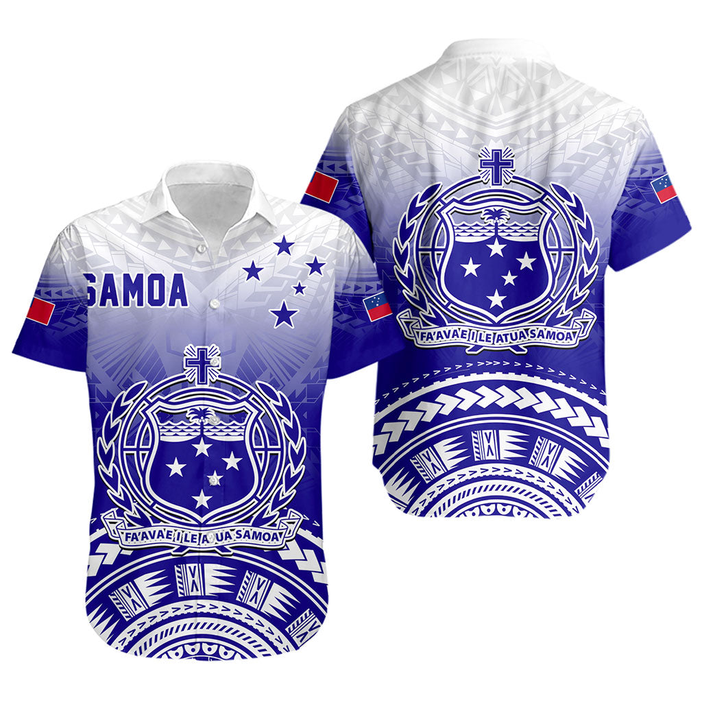 Samoa Short Sleeve Shirt Polynesian Tribal Island Design