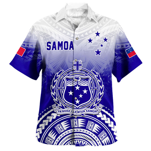 Samoa Hawaiian Shirt Polynesian Tribal Island Design