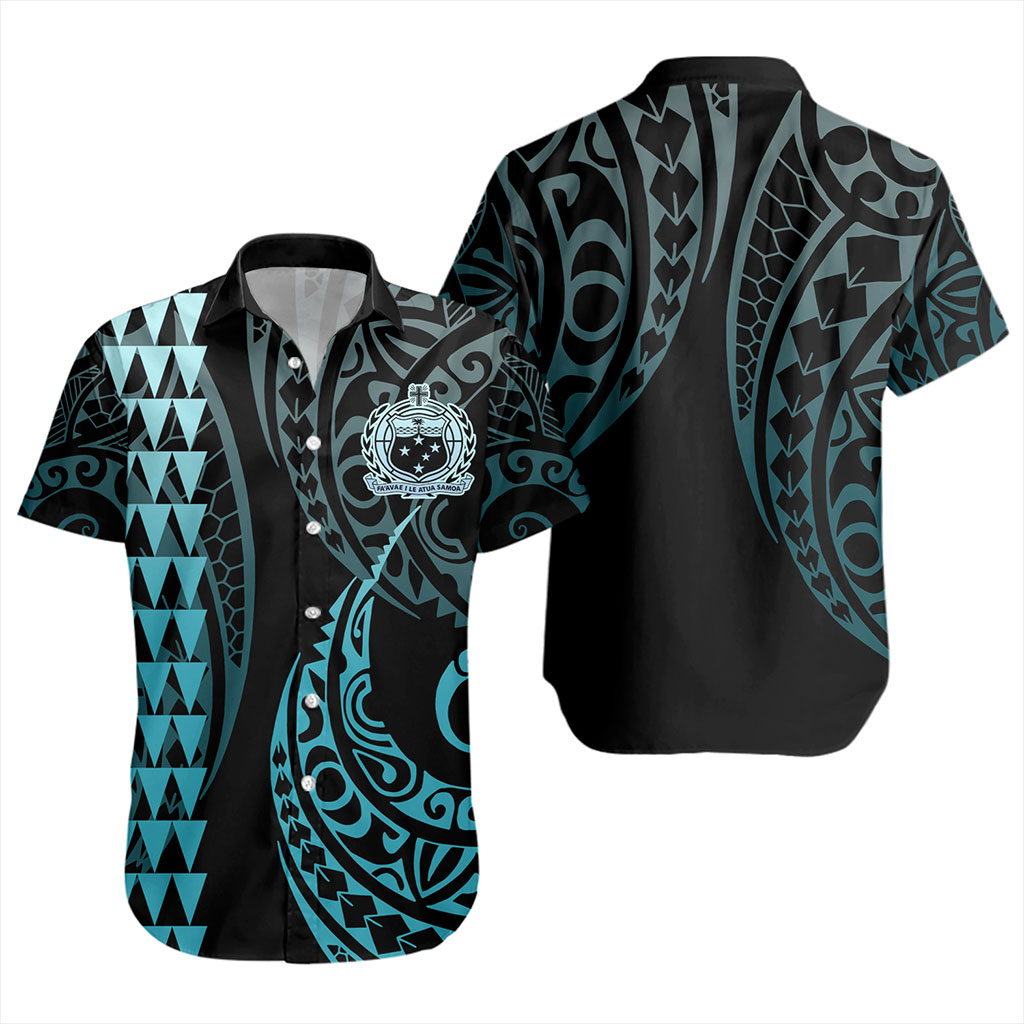 Samoa Short Sleeve Shirt Kakau Style Ver.1