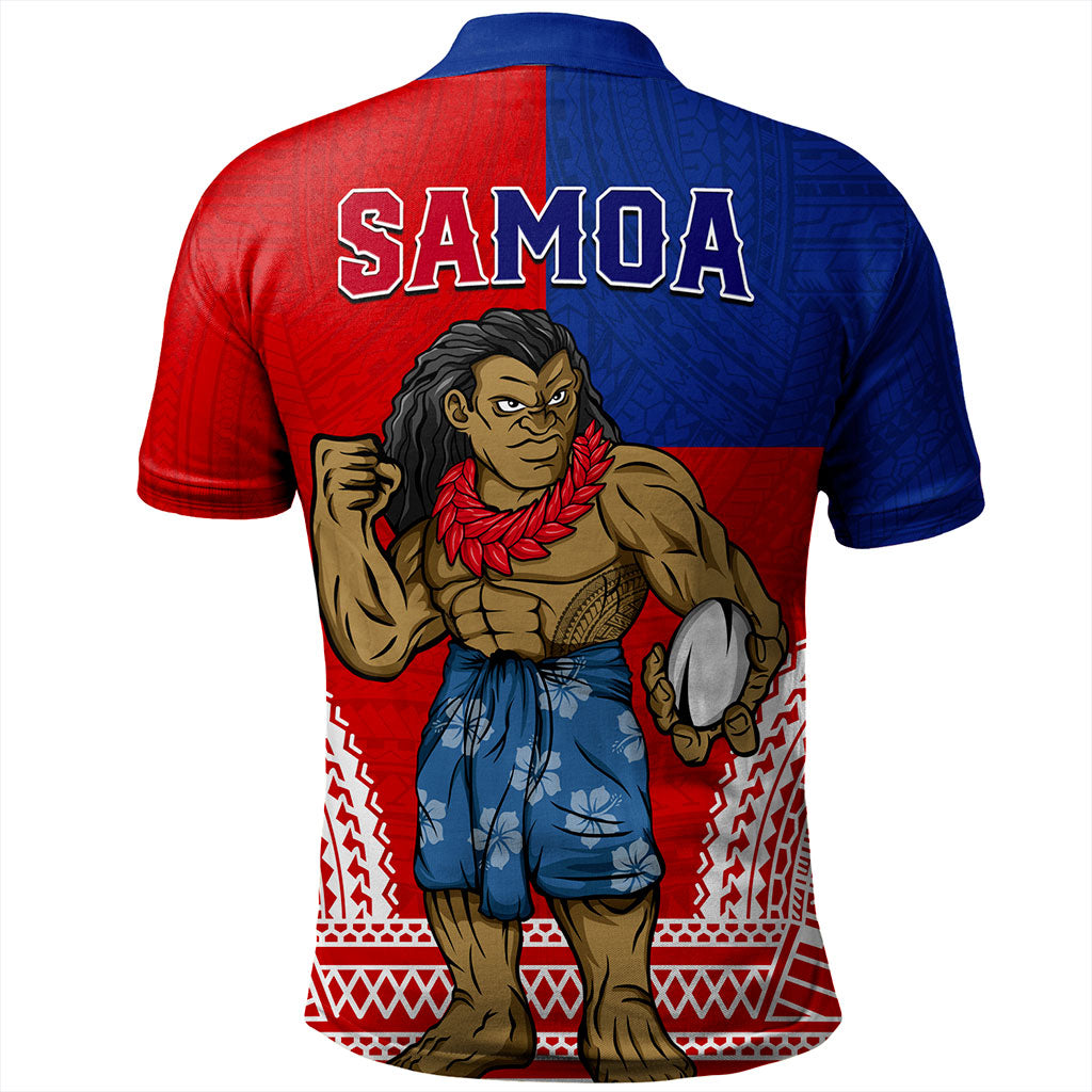 Samoa Polo Shirt Rugby Flag Tribal Tatau Pattern