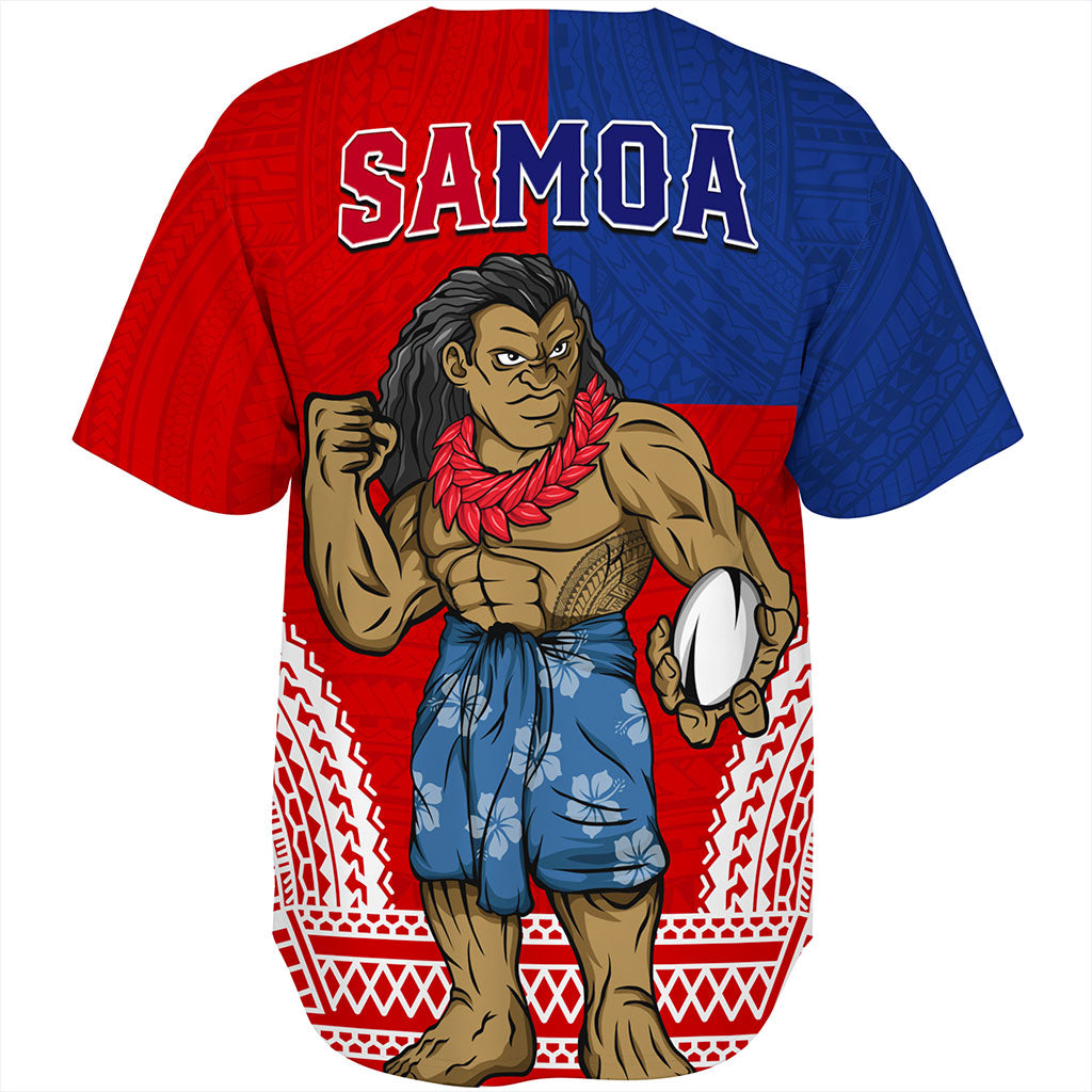 Samoa Baseball Shirt Rugby Flag Tribal Tatau Pattern