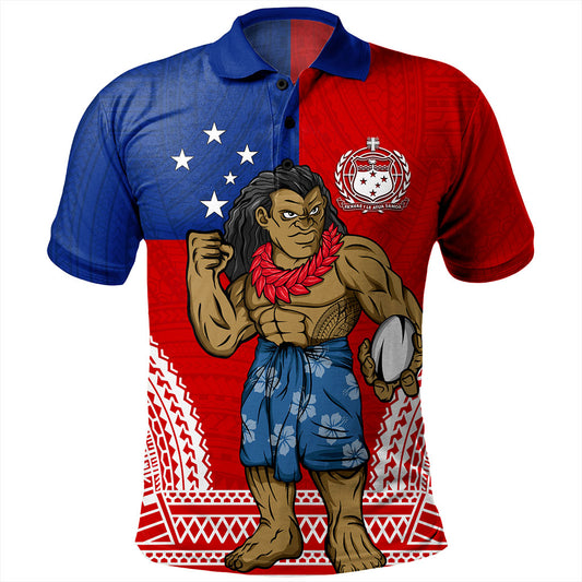 Samoa Polo Shirt Rugby Flag Tribal Tatau Pattern