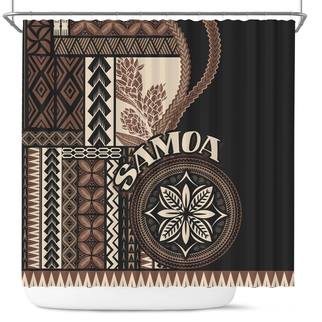 Samoa Shower Curtain Samoan Siapo Motif Classic Style