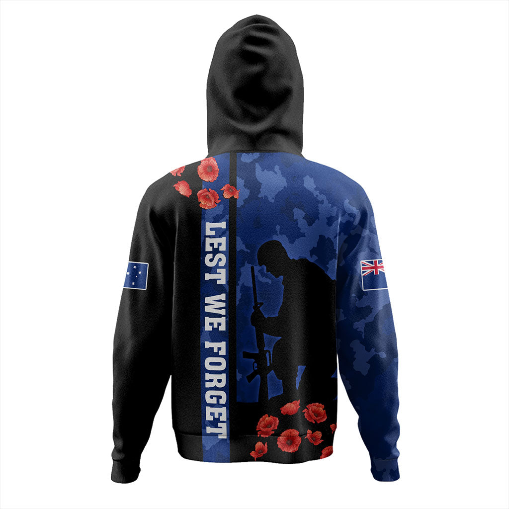 New Zealand Hoodie Anzac Day Lest We Forget Military Camouflage Simple Style