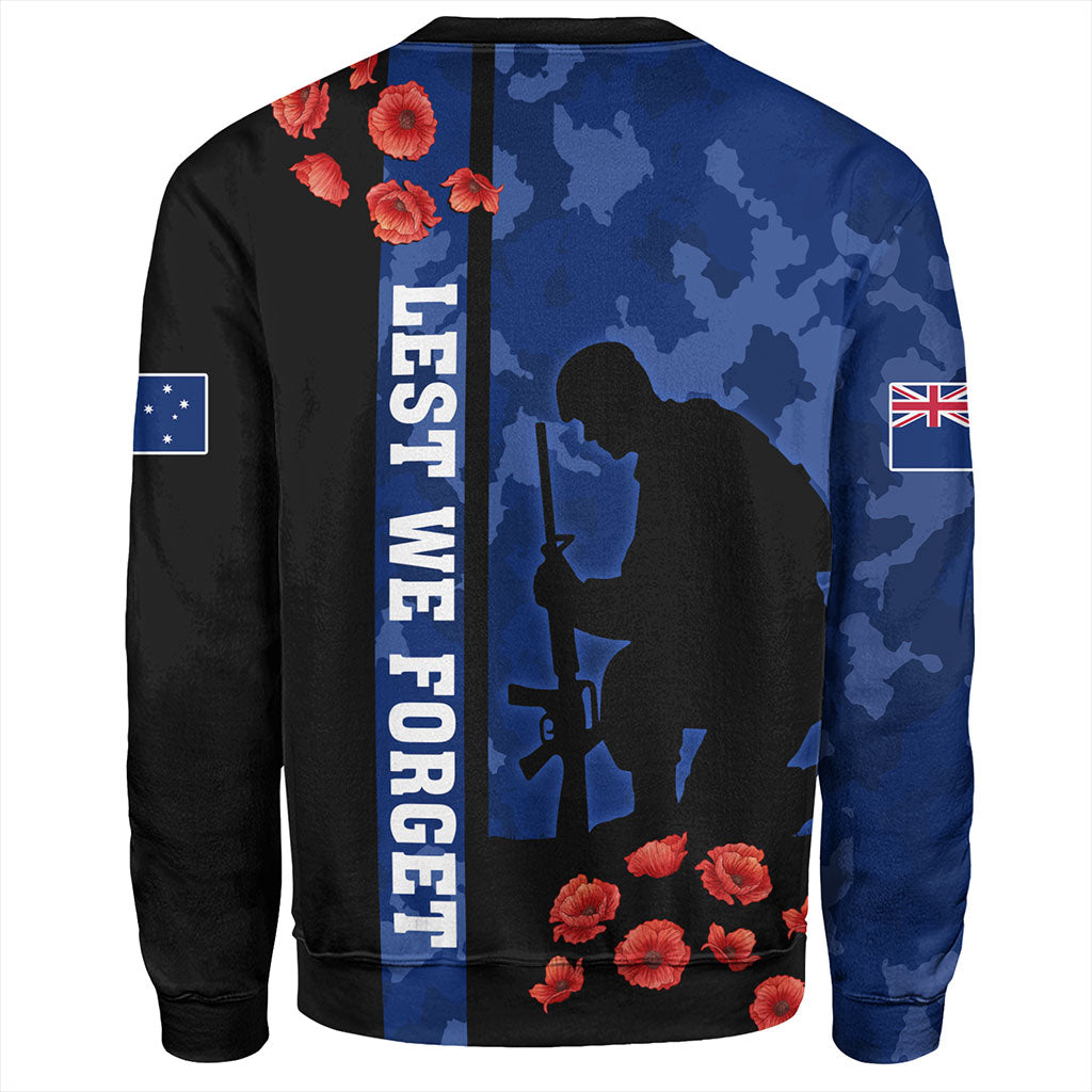 New Zealand Sweatshirt Anzac Day Lest We Forget Military Camouflage Simple Style