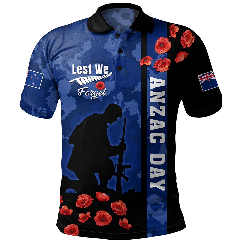 New Zealand Polo Shirt Anzac Day Lest We Forget Military Camouflage Simple Style