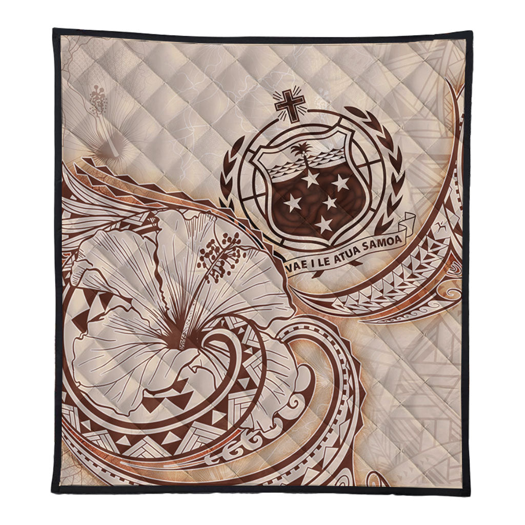 Samoa Premium Quilt Hibiscus Flower Vintage Style