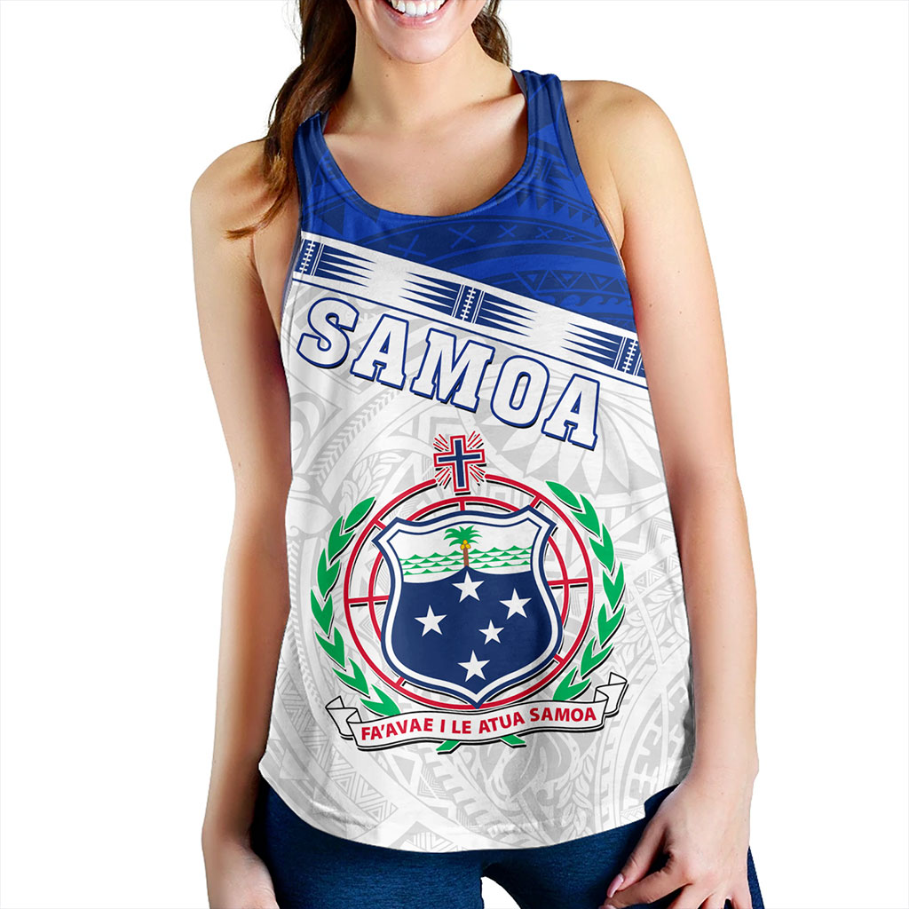 Samoa Women Tank Coat Of Arms Tribal