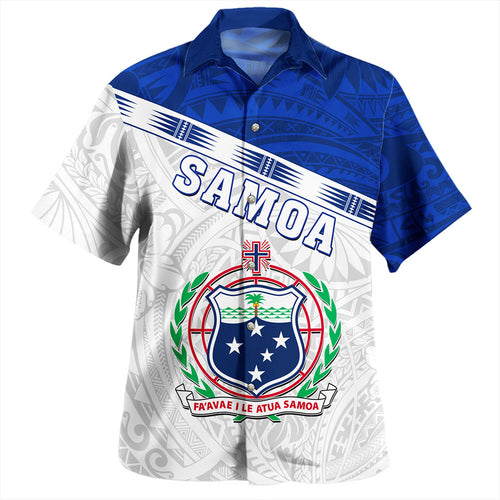 Samoa Hawaiian Shirt Coat Of Arms Tribal