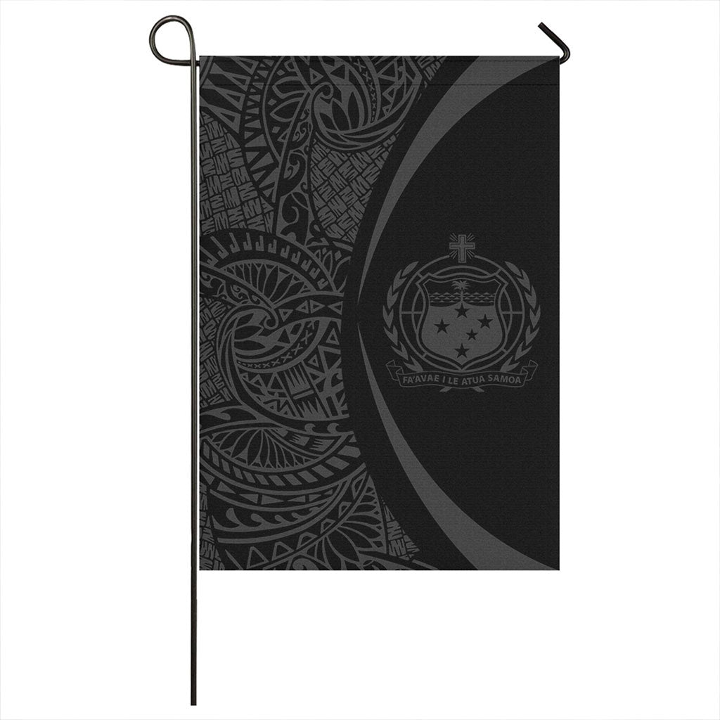 Samoa Garden Flag Lauhala Circle Grey