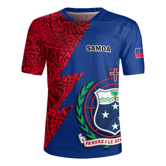 Samoa Custom Personalised Rugby Jersey Flash Style