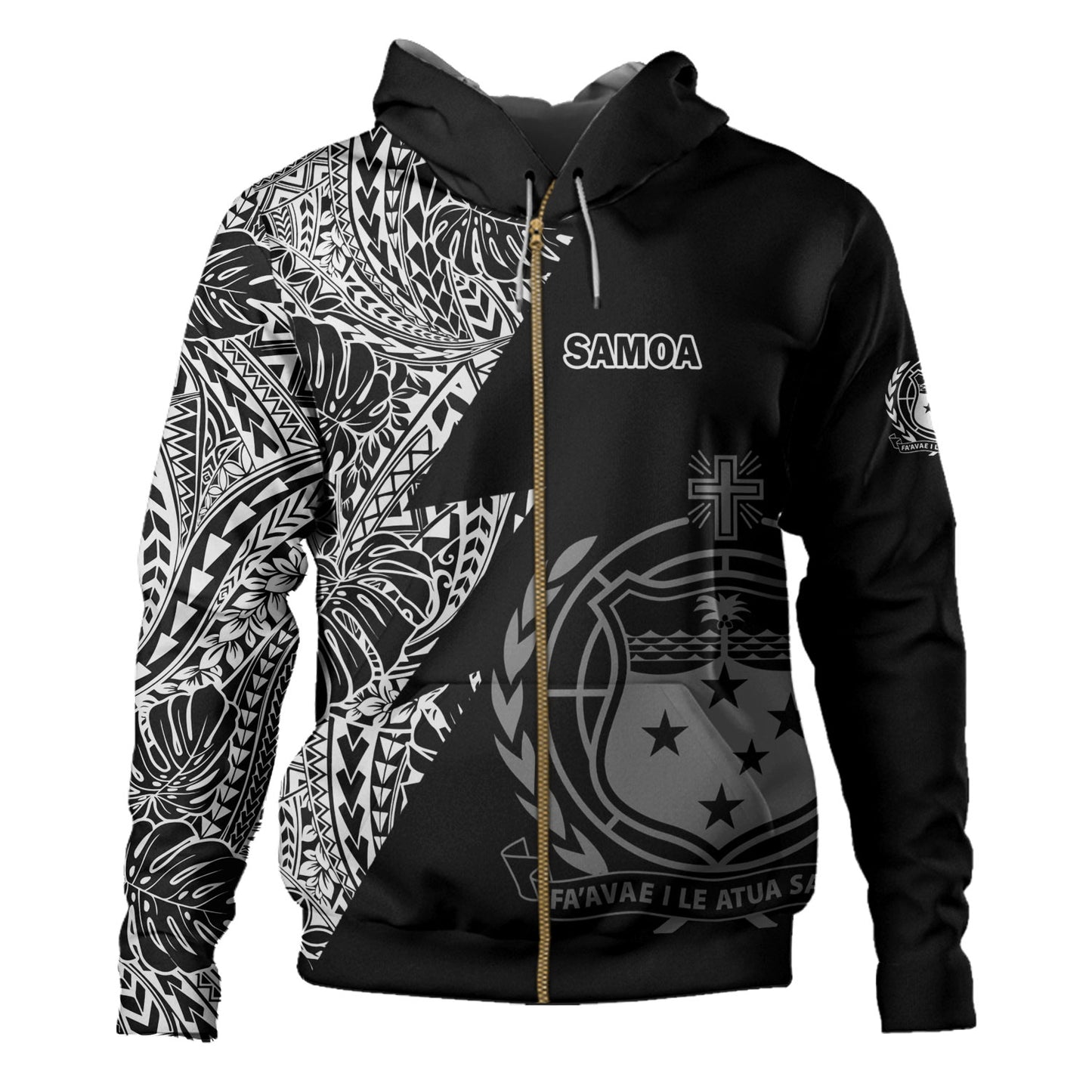 Samoa Custom Personalised Hoodie Flash Style