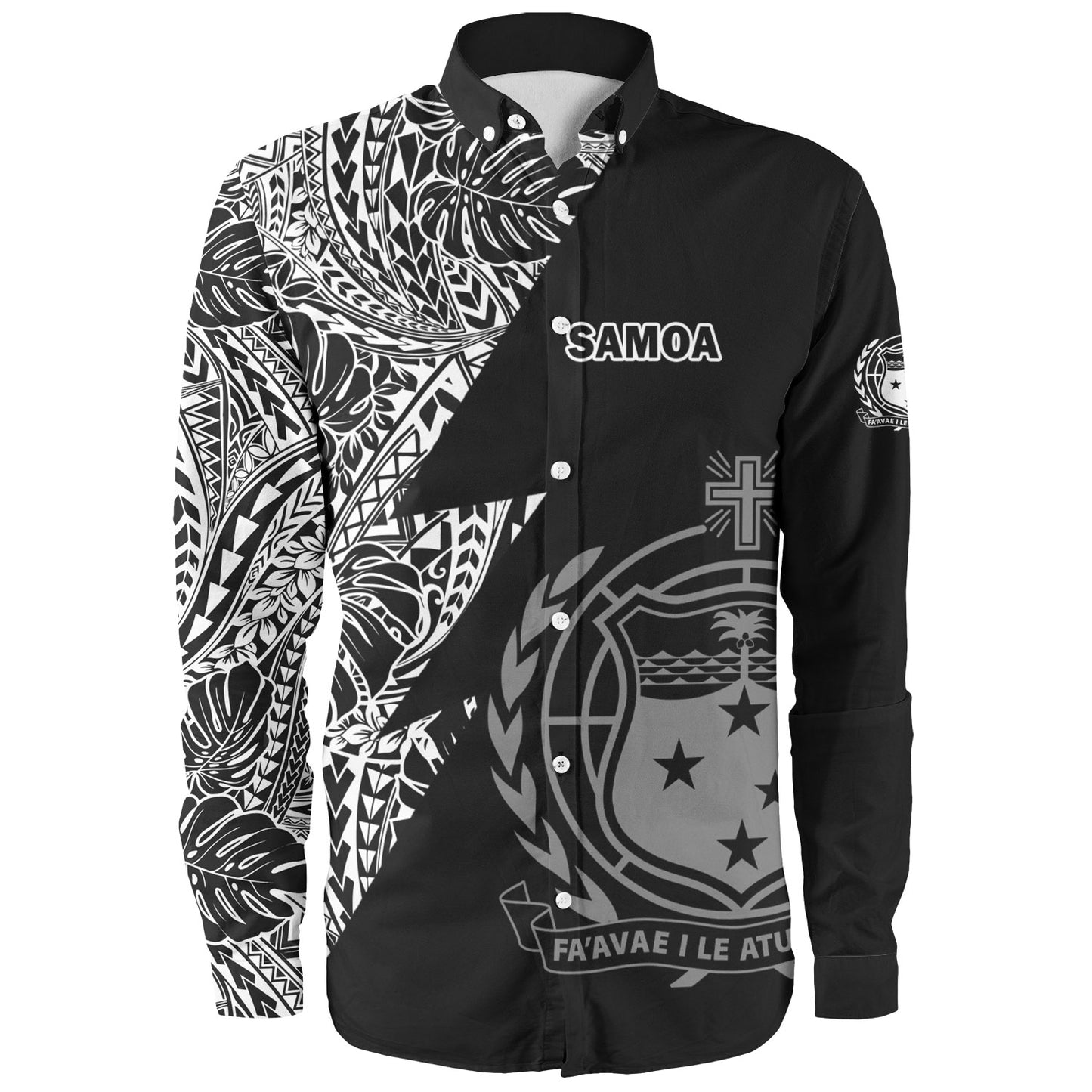 Samoa Custom Personalised Long Sleeve Shirt Flash Style