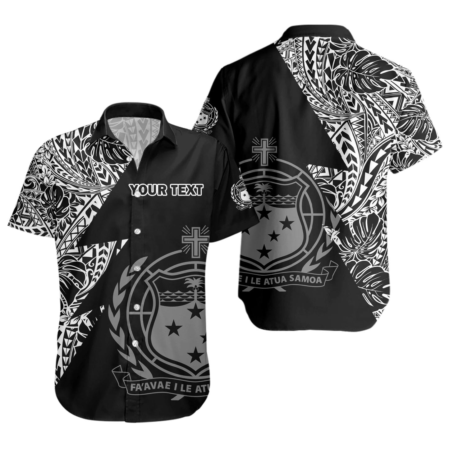 Samoa Custom Personalised Short Sleeve Shirt Flash Style