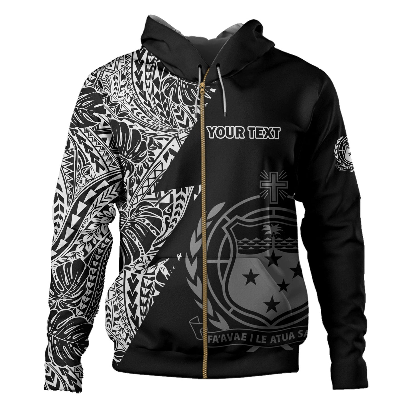 Samoa Custom Personalised Hoodie Flash Style