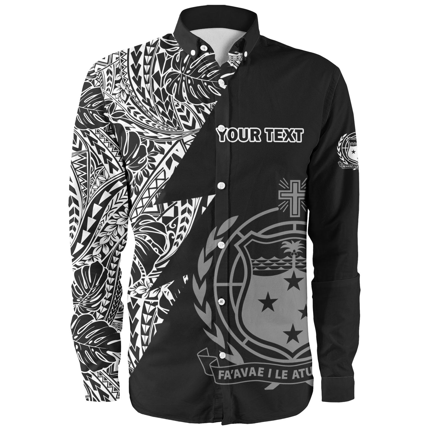 Samoa Custom Personalised Long Sleeve Shirt Flash Style