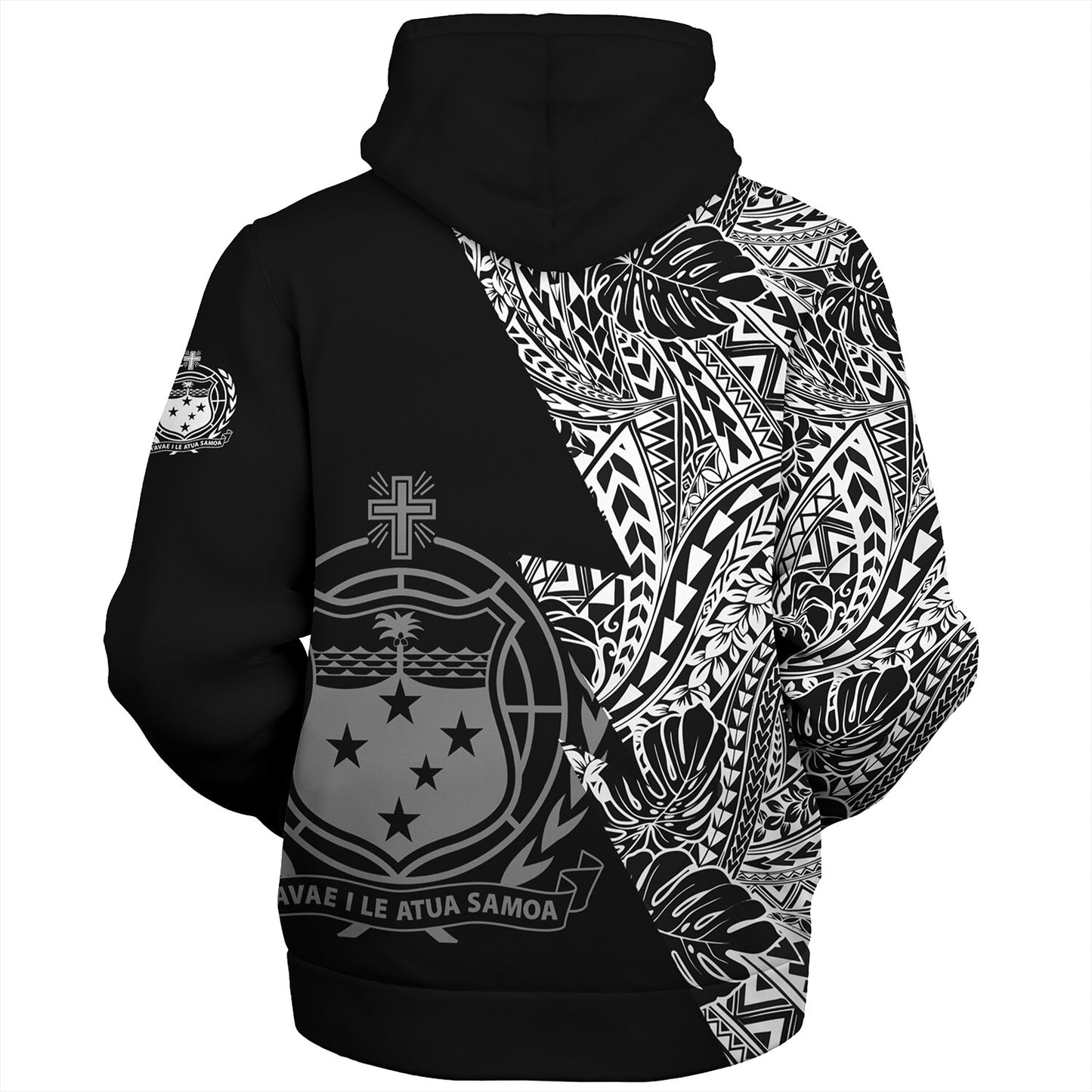 Samoa Custom Personalised Sherpa Hoodie Flash Style