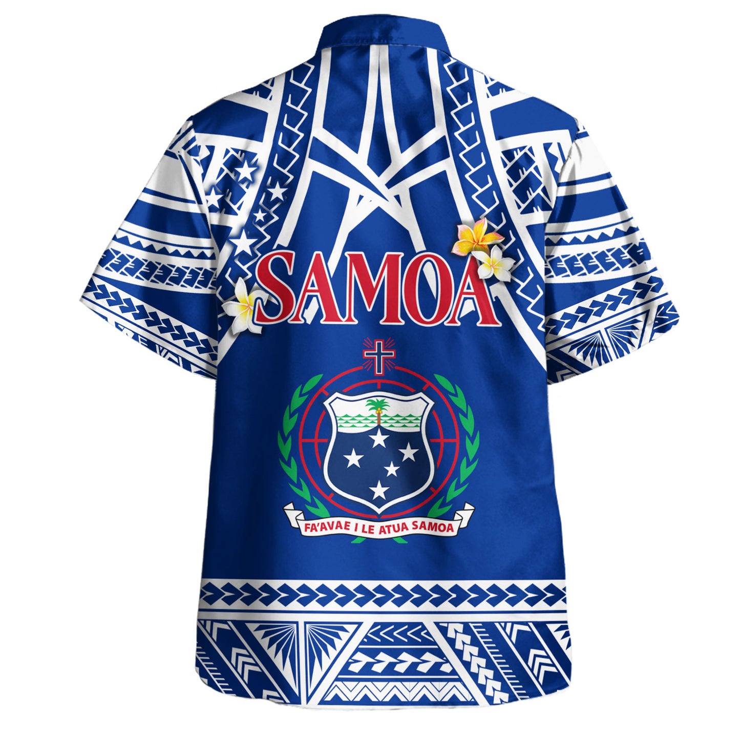 Samoa Custom Personalised Hawaiian Shirt Polynesian Plumeria Flowers Mix Tribal Patterns