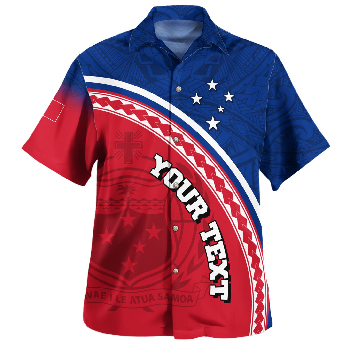 Samoa Custom Personalised Hawaiian Shirt Polynesian Tribal Patterns Curve Style