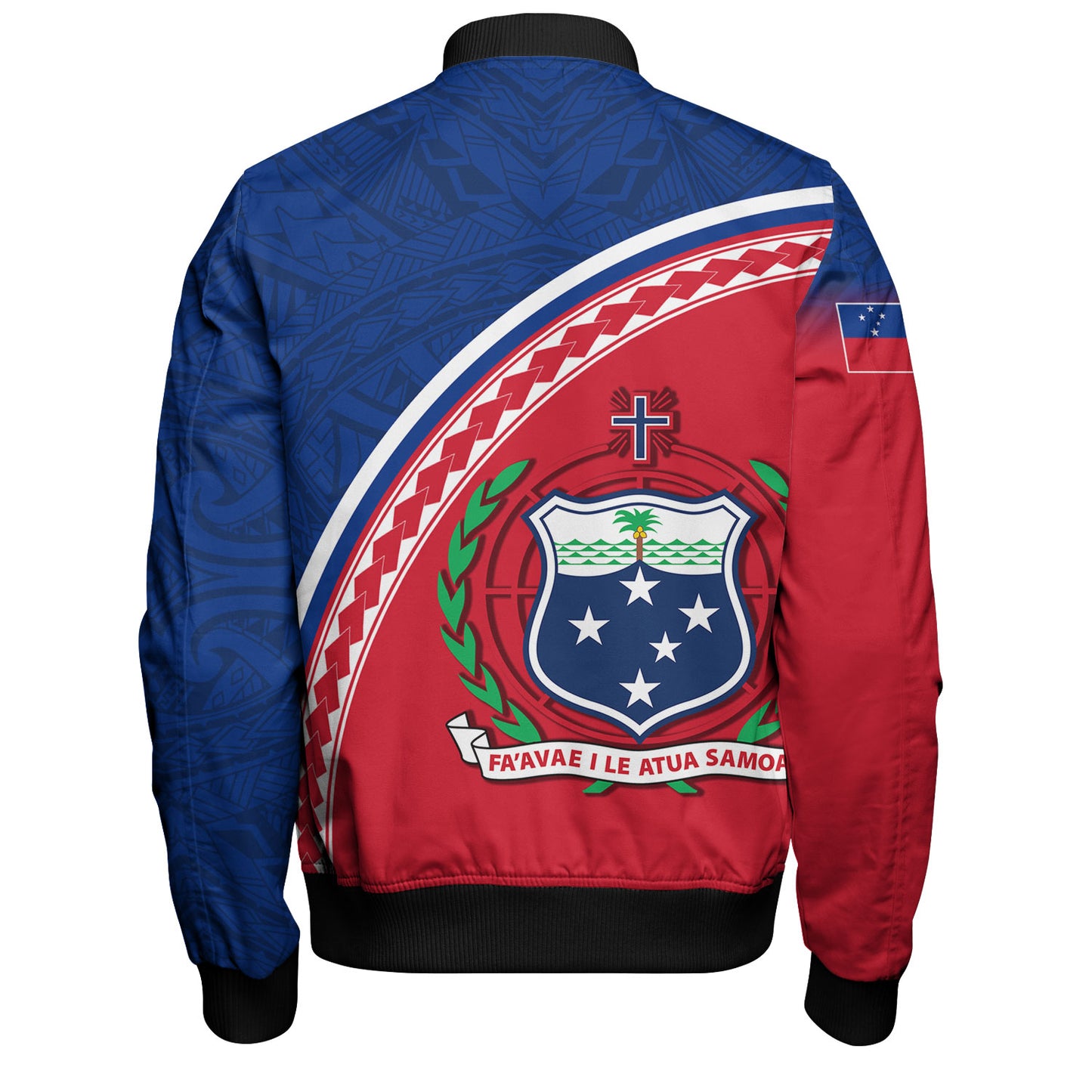 Samoa Custom Personalised Bomber Jacket Polynesian Tribal Patterns Curve Style