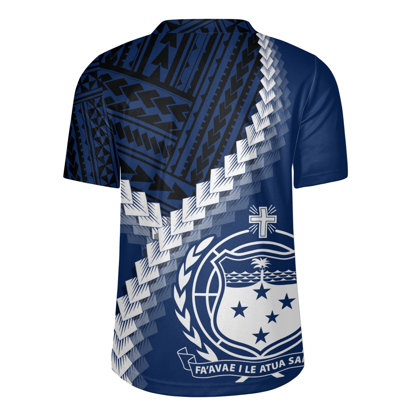 Samoa Rugby Jersey Samoa Coat Of Arms With Polynesian Tattoo Style