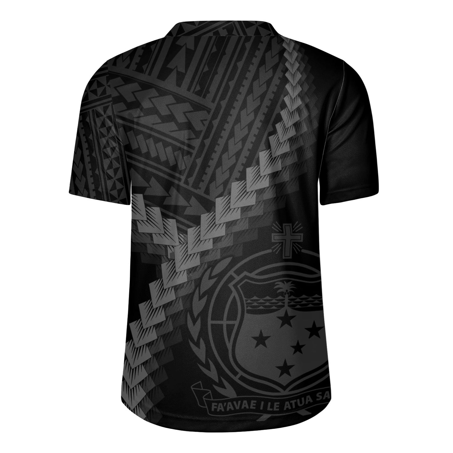 Samoa Rugby Jersey Samoa Coat Of Arms With Polynesian Tattoo Style