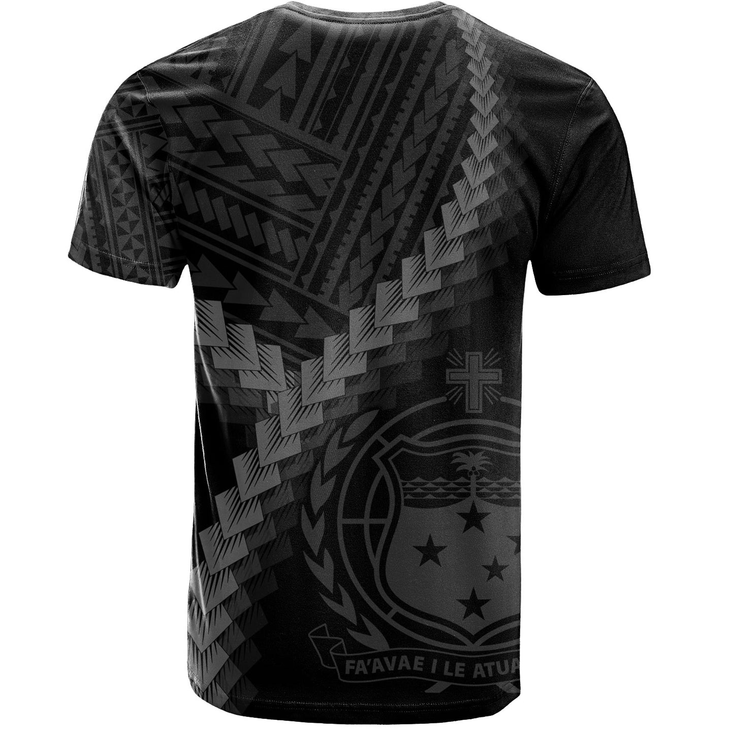 Samoa T-Shirt Samoa Coat Of Arms With Polynesian Tattoo Style