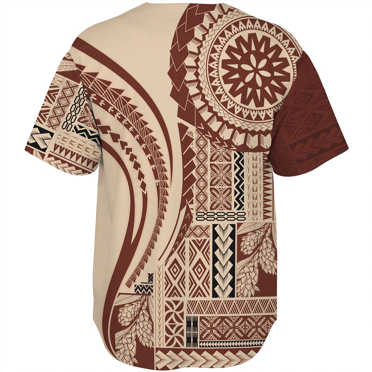 Samoa Baseball Shirt Samoan Siapo Brown Design