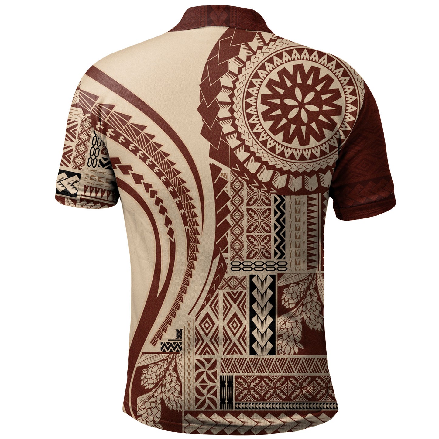 Samoa Polo Shirt Samoan Siapo Brown Design