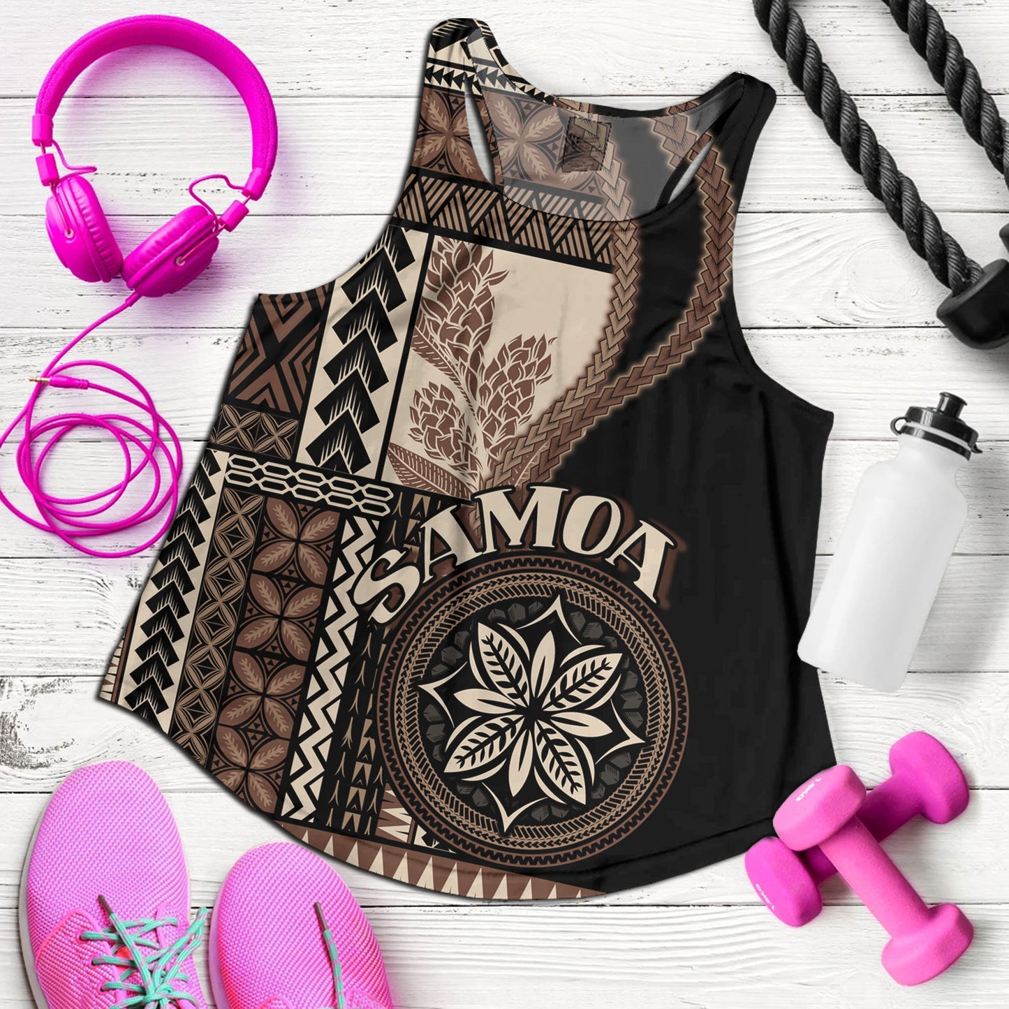 Samoa Women Tank Custom Samoan Siapo Motif Classic Style