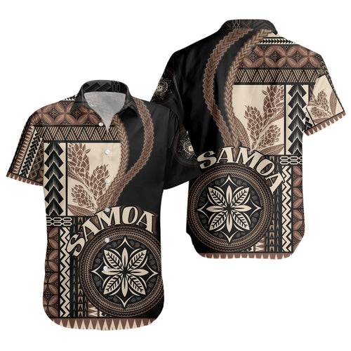 Samoa Short Sleeve Shirt Custom Samoan Siapo Motif Classic Style