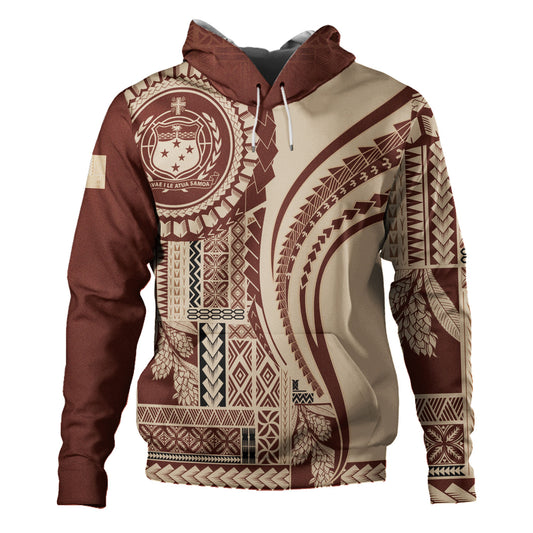 Samoa Hoodie Seal Samoan Siapo Brown Design