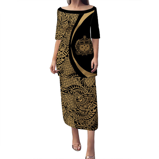 Samoa Puletasi Coat Of Arms Lauhala Circle Style