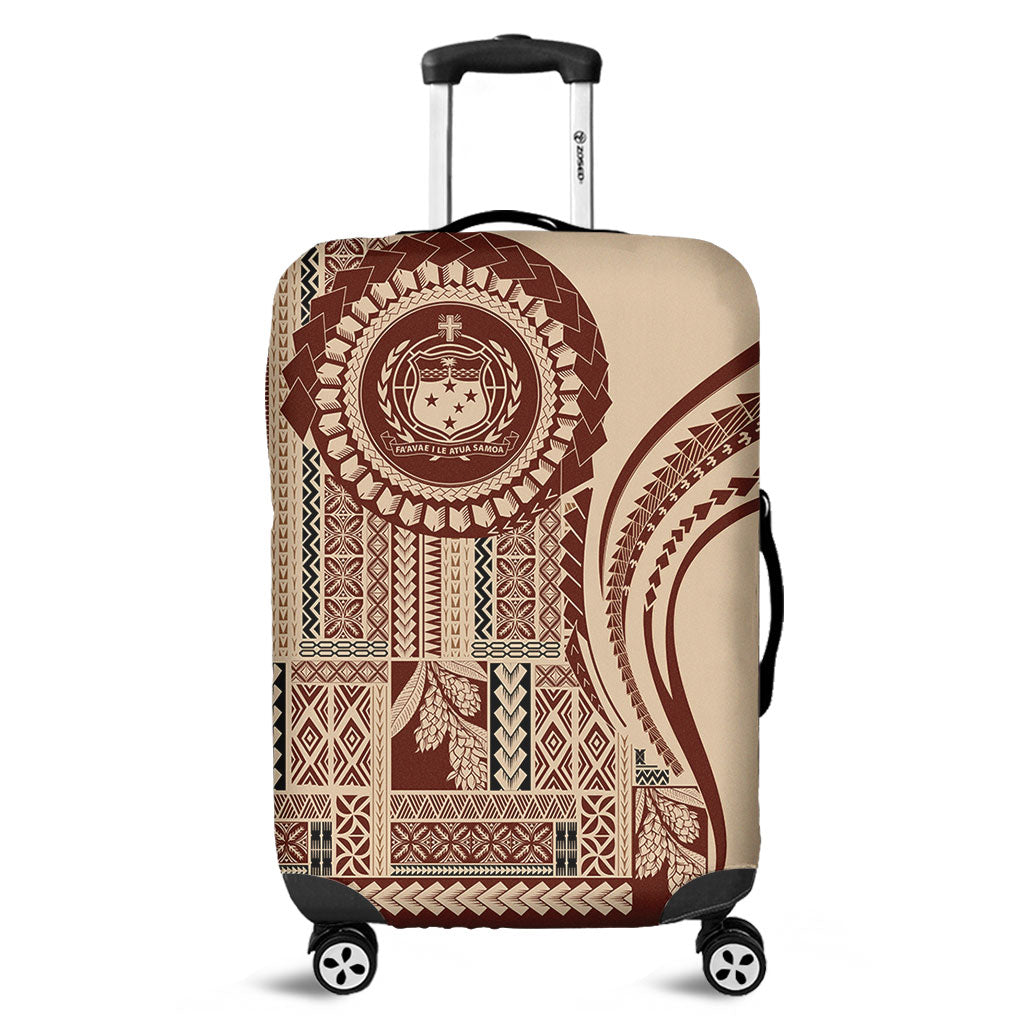 Samoa Luggage Cover Seal Samoan Siapo Brown Design